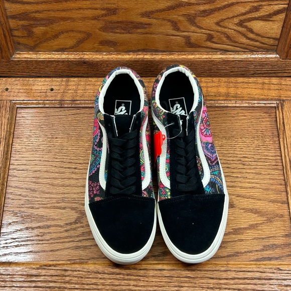 Vans Old Skool Star Paisley Bloom Black Shoes - Picture 4 of 9